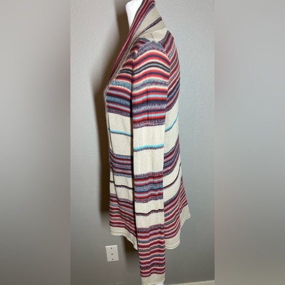 Women’s Billabong Multicolor Striped Open Cardigan Size M Western Cowgirl Boho - Picture 7 of 11